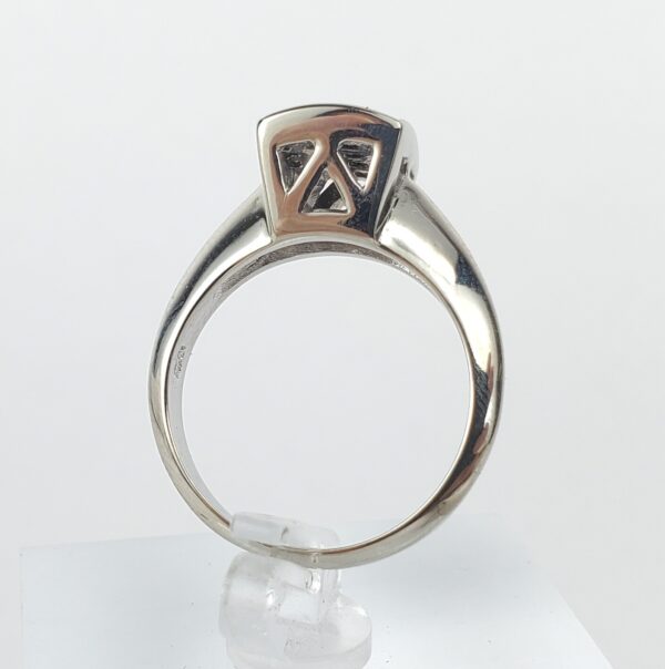 14k White Gold .96ctw Mystery Set Princess Cut Diamond Cocktail Ring 7.25'' - Image 7