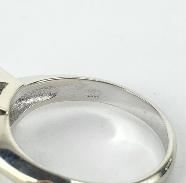14k White Gold .96ctw Mystery Set Princess Cut Diamond Cocktail Ring 7.25'' - Image 10