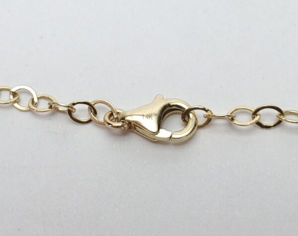 14k Yellow Gold Butterfly Cat Infinity Horseshoe Starfish Charm Anklet 10'' - Image 5
