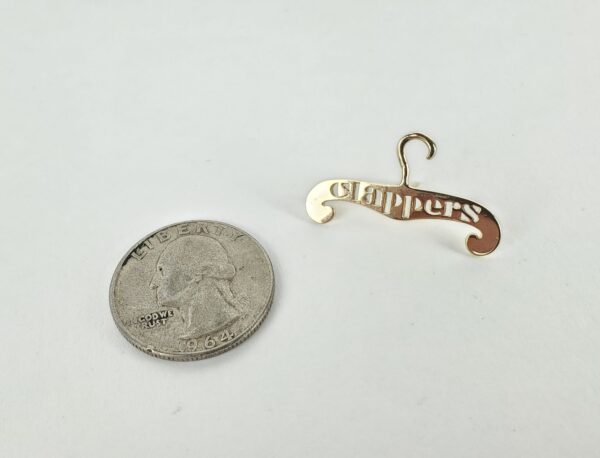 14k Yellow Gold "Clappers" Closet Hanger Unique Pin 1 1/8'' - Image 4