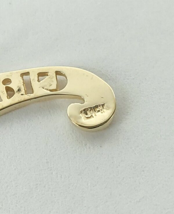 14k Yellow Gold "Clappers" Closet Hanger Unique Pin 1 1/8'' - Image 5