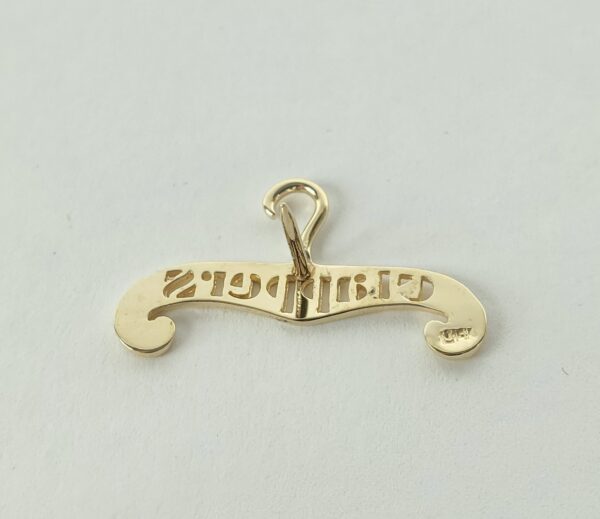 14k Yellow Gold "Clappers" Closet Hanger Unique Pin 1 1/8'' - Image 6