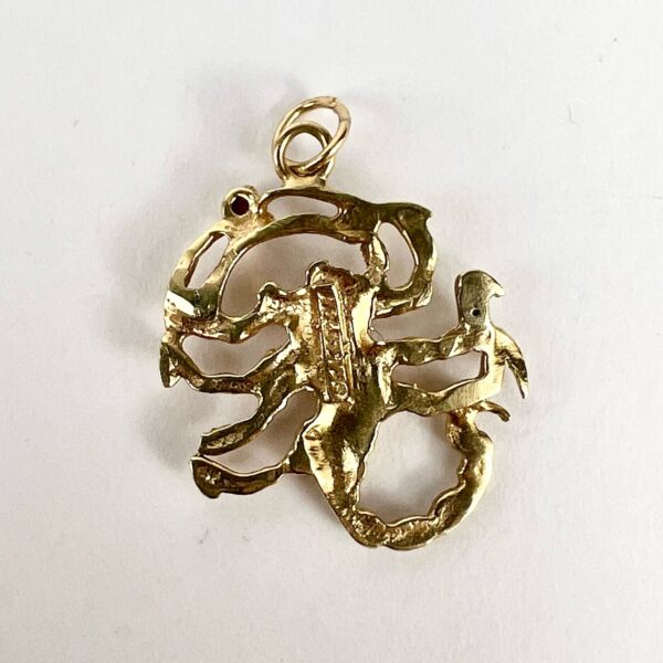 14k Yellow Gold Vintage Scorpion Charm Pendant 1 1/4'' - Image 3