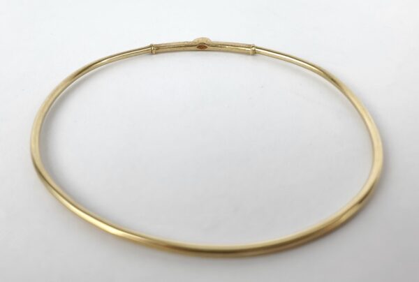 18k Yellow Gold Marquise Diamond Unique Custom Cuff Bangle Bracelet 7 1/2'' - Image 11