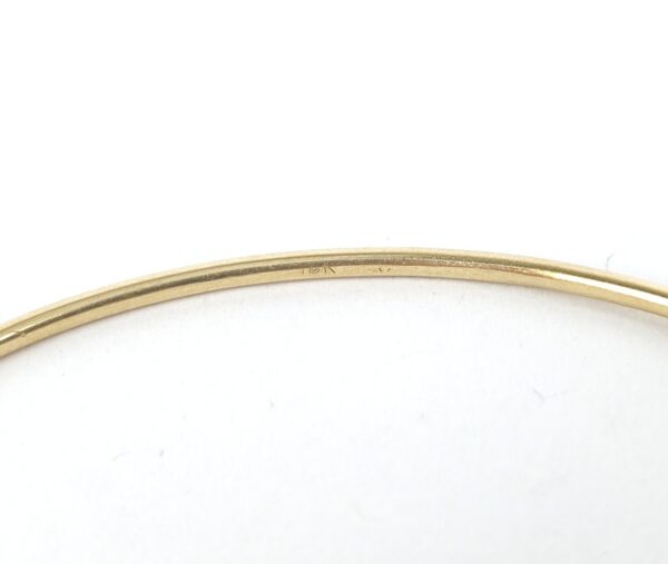 18k Yellow Gold Marquise Diamond Unique Custom Cuff Bangle Bracelet 7 1/2'' - Image 10