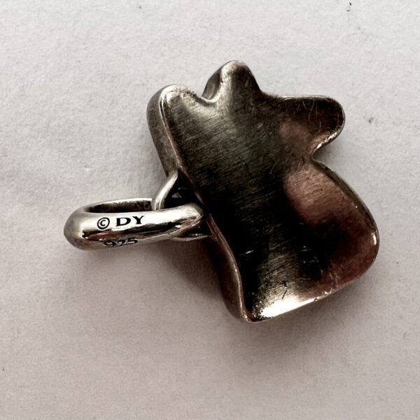 David Yurman 925 Silver Black Diamond Cairo Eye of Horus Amulet Pendant - Image 4