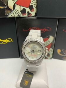 Ed Hardy Adrenalina MOP Dial Swarovski Crystal Limited Edition Watch VIP-LTD0692