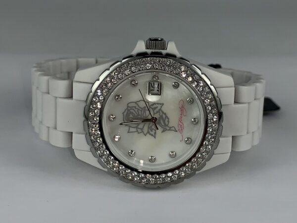 Ed Hardy Adrenalina MOP Dial Swarovski Crystal Limited Edition Watch VIP-LTD0692 - Image 4