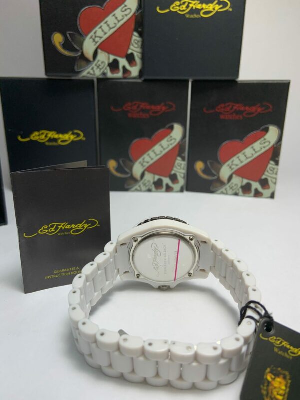 Ed Hardy Adrenalina MOP Dial Swarovski Crystal Limited Edition Watch VIP-LTD0692 - Image 8