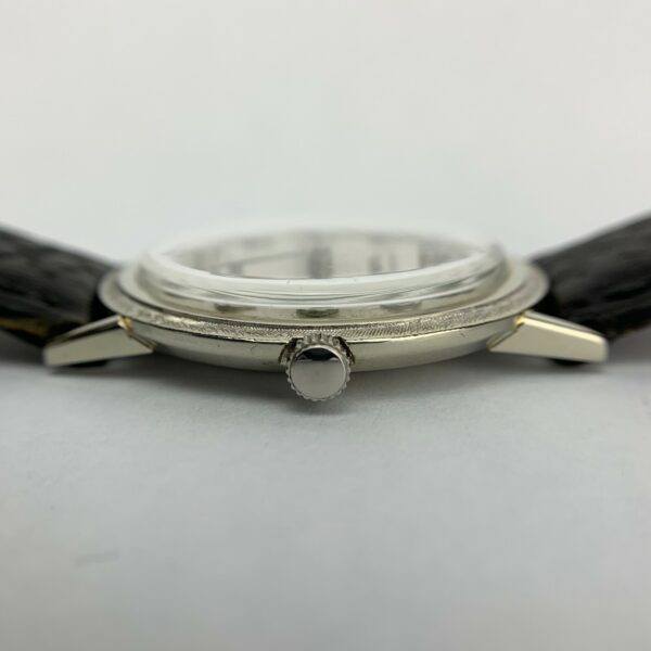 Vintage Longines 14k White Gold Diamond Dial Caliber 370 17 Jewel - Image 5