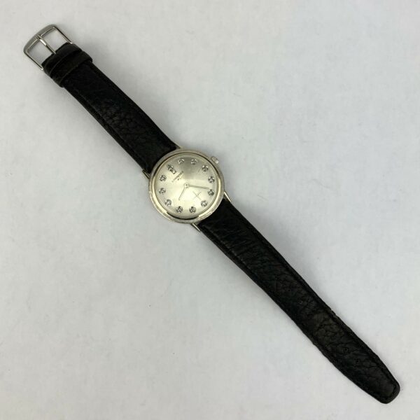 Vintage Longines 14k White Gold Diamond Dial Caliber 370 17 Jewel - Image 7