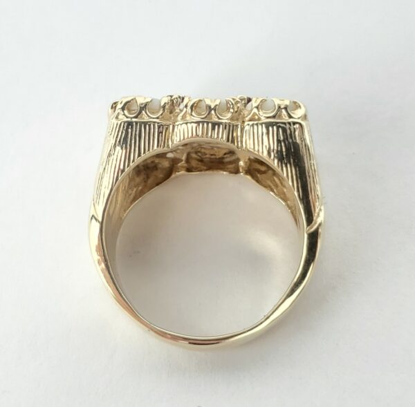 10k Yellow Gold 1.35ctw Opal Cluster Signet Style Band Ring 5.5'' - Image 11