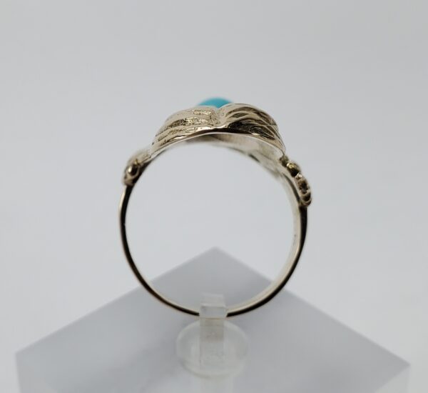 14k Yellow Gold Art Nouveau Flowing Long Hair Lady Wide Dinner Cocktail Ring - Image 7