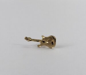 14k Yellow Gold Small Guitar Music Musicians Guitarist Pin 3/4''