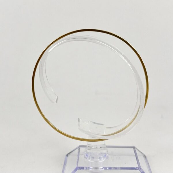 18k Yellow Gold Thin Bangle Bracelet 7 1/2'' - Image 4