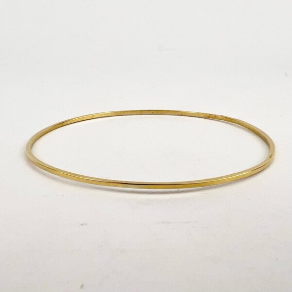 18k Yellow Gold Thin Bangle Bracelet 7 1/2'' - Image 5