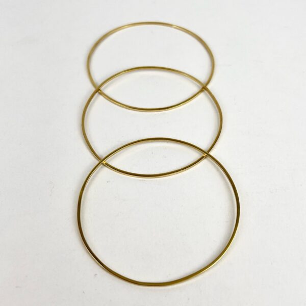 18k Yellow Gold Thin Bangle Bracelet 7 1/2'' - Image 9