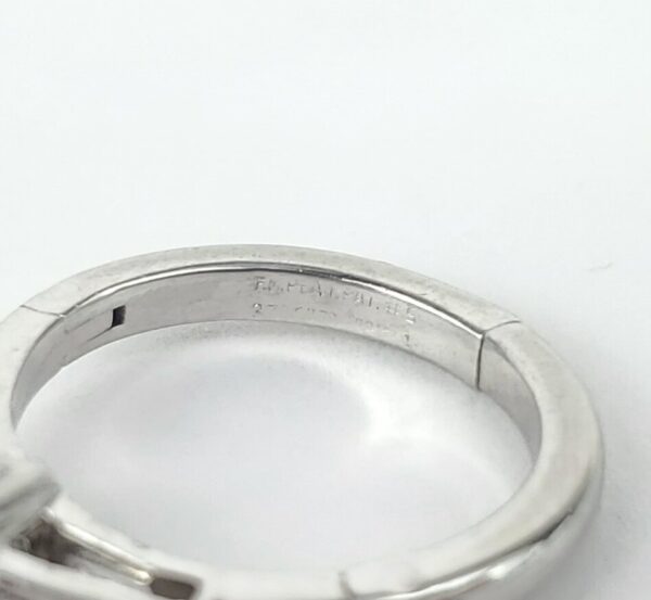 900 Platinum 1.23ctw .98ct Natural Diamond Arthritis Band Engagement Ring 5.5'' - Image 11