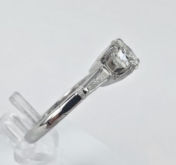 900 Platinum 1.23ctw .98ct Natural Diamond Arthritis Band Engagement Ring 5.5'' - Image 5