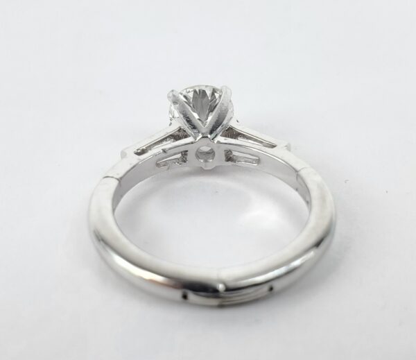 900 Platinum 1.23ctw .98ct Natural Diamond Arthritis Band Engagement Ring 5.5'' - Image 8