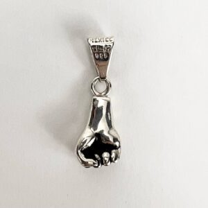 925 Mexican Sterling Silver Fist Power Good Luck Pendant