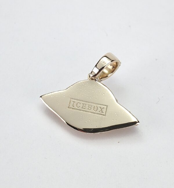 Ice Box 14k Yellow Gold .95ctw Pave Diamond 3D UFO Alien Drop Pendant 7/8'' - Image 9