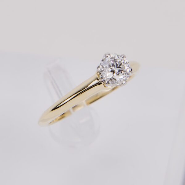 Tiffany & Co 18k Platinum .53ct G/VS1 Diamond Engagement Ring - Image 3