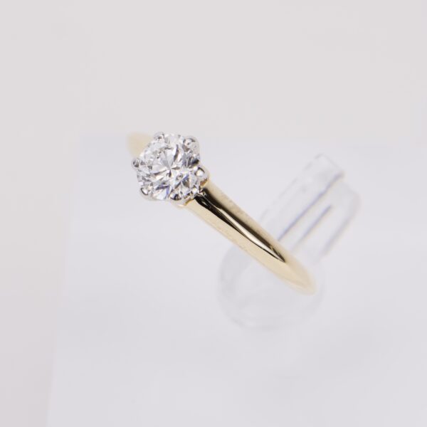 Tiffany & Co 18k Platinum .53ct G/VS1 Diamond Engagement Ring - Image 4