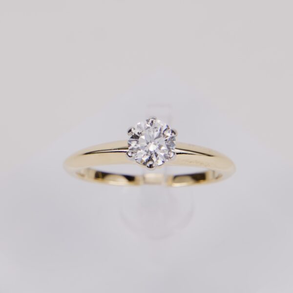 Tiffany & Co 18k Platinum .53ct G/VS1 Diamond Engagement Ring