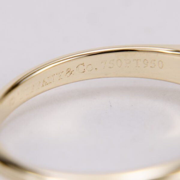 Tiffany & Co 18k Platinum .53ct G/VS1 Diamond Engagement Ring - Image 9