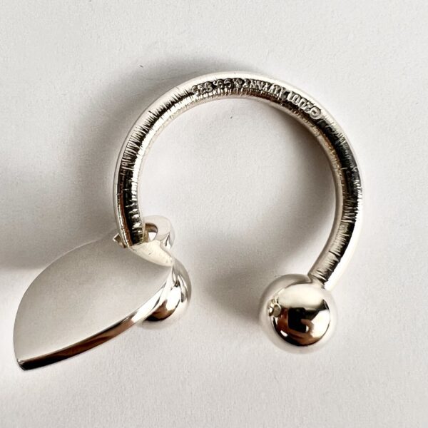 Tiffany & Co Silver 2001 Return to Heart Horseshoe Key Ring - Image 5