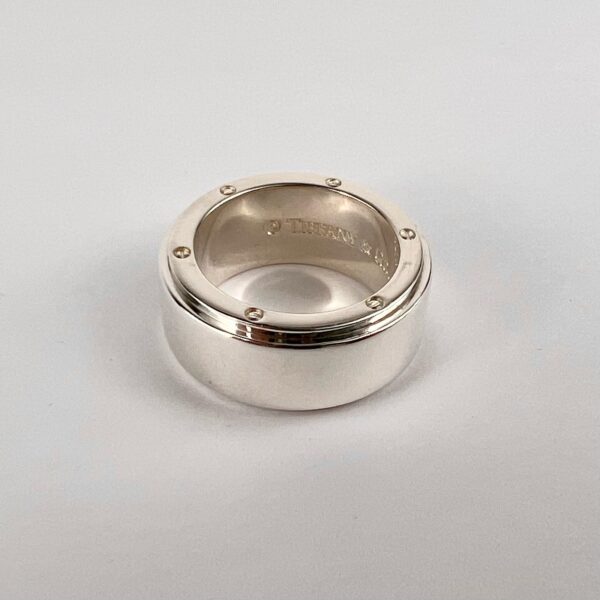 Tiffany & Co. Sterling Silver Metropolis Screw Ring Band Sz. 6.25'' - Image 7