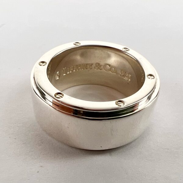 Tiffany & Co. Sterling Silver Metropolis Screw Ring Band Sz. 6.25'' - Image 8