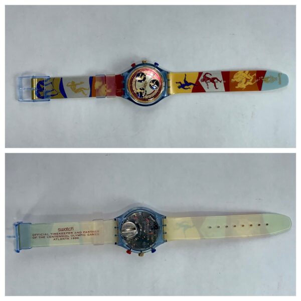 Vintage Swatch Watch 1996 Atlanta Olympics KALOS Greek Run SCZ102 - Image 12