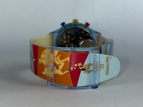Vintage Swatch Watch 1996 Atlanta Olympics KALOS Greek Run SCZ102 - Image 10
