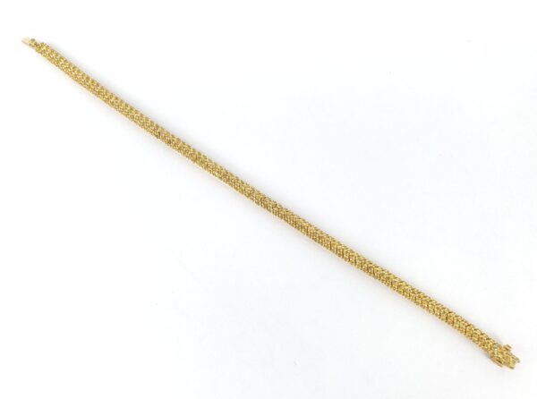 Yvel 18k Yellow Gold 5.22ct Yellow Sapphire 3-Row Prong Set Tennis Bracelet 7'' - Image 8