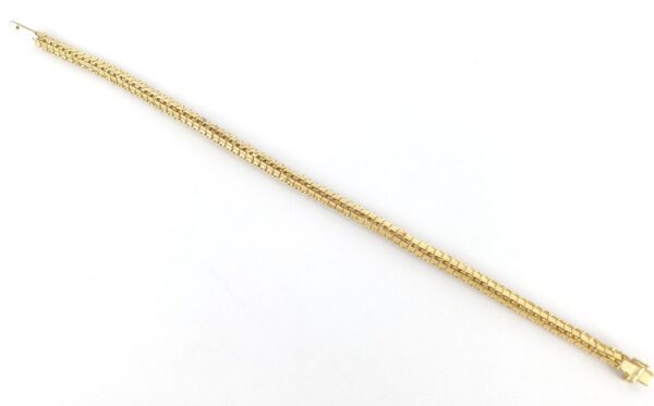 Yvel 18k Yellow Gold 5.22ct Yellow Sapphire 3-Row Prong Set Tennis Bracelet 7'' - Image 9