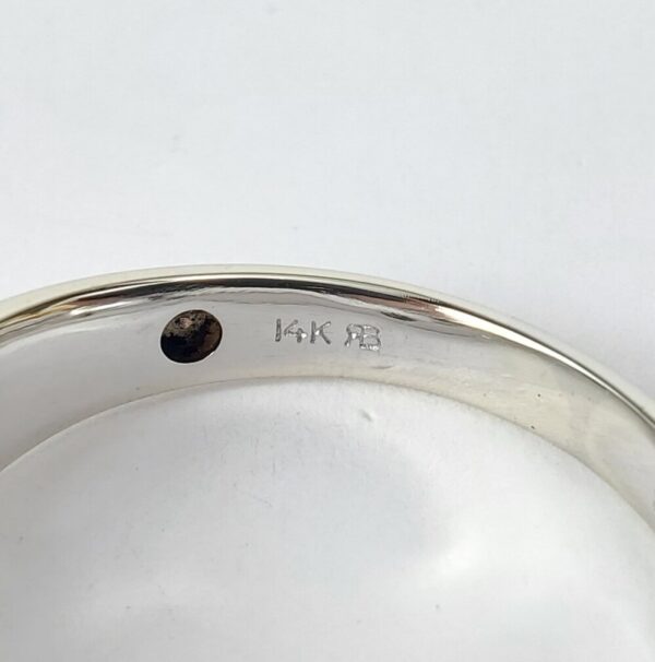 14k White Gold .40ctw Natural Diamond Channel Set Large Mens Band Ring 13'' - Image 10