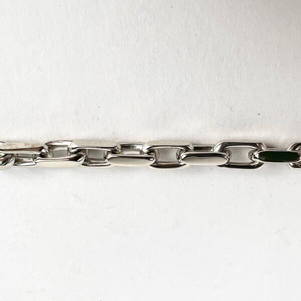 14k White Gold 5.5mm Rectangular Rolo Link Bracelet 8.25'' - Image 7