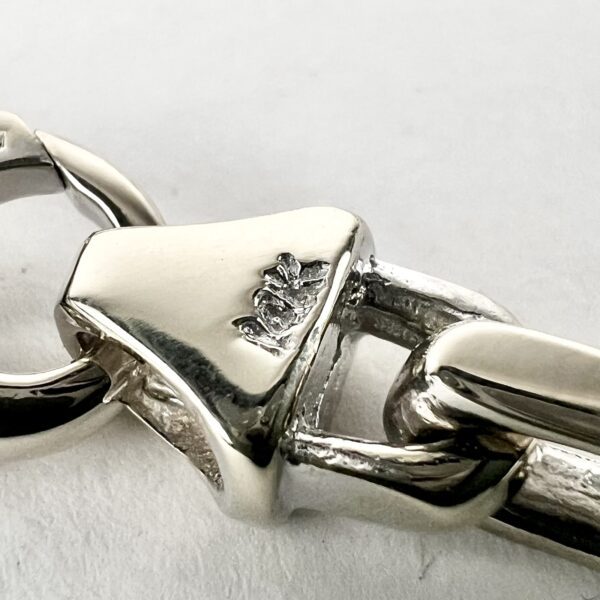 14k White Gold 5.5mm Rectangular Rolo Link Bracelet 8.25'' - Image 8