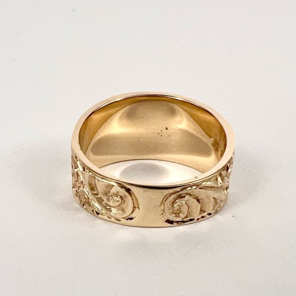 14k Yellow Gold "Elikapeka" Hawaiian 10mm Name Ring 7'' - Image 8