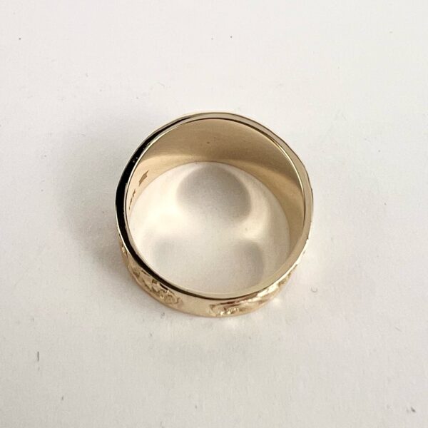 14k Yellow Gold "Elikapeka" Hawaiian 10mm Name Ring 7'' - Image 9