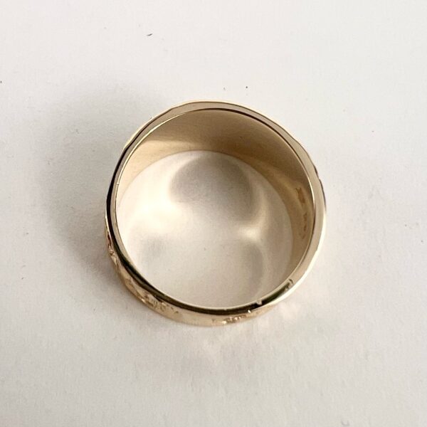14k Yellow Gold "Elikapeka" Hawaiian 10mm Name Ring 7'' - Image 10