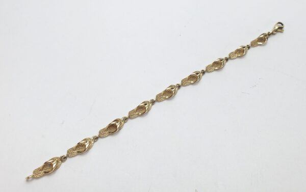 14k Yellow Gold Flip-Flops Sandals Ocean Beach Salt Life Nautical Bracelet 7 1/8 - Image 5