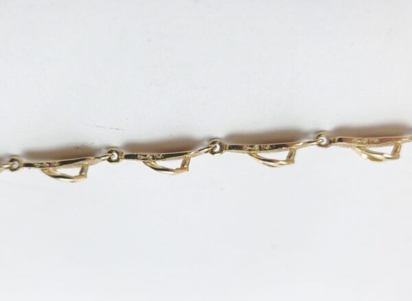 14k Yellow Gold Flip-Flops Sandals Ocean Beach Salt Life Nautical Bracelet 7 1/8 - Image 7