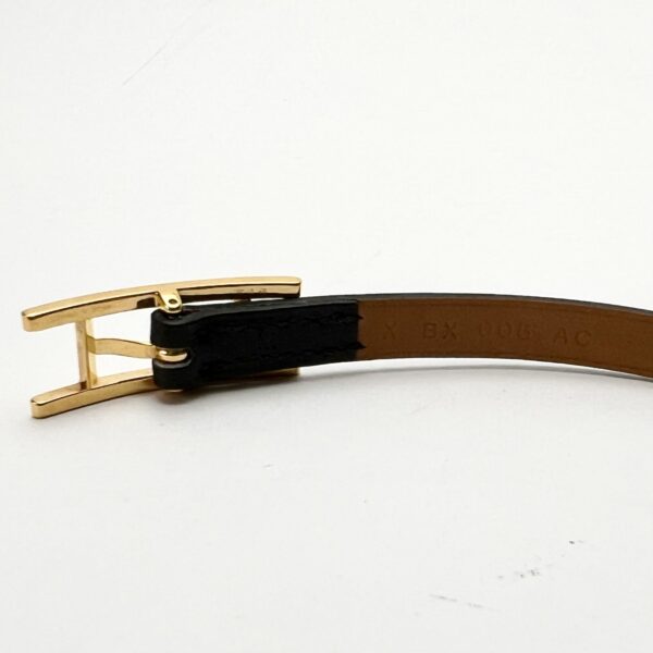 Hermes Behapi Triple Tour Black Leather Bracelet - Image 5