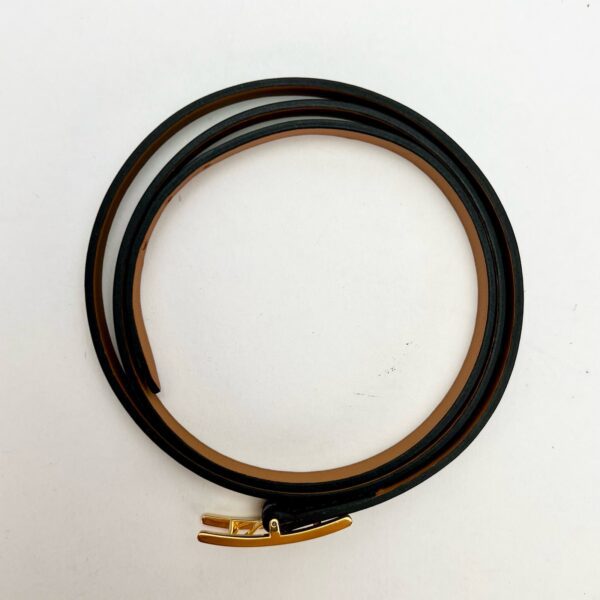 Hermes Behapi Triple Tour Black Leather Bracelet - Image 8