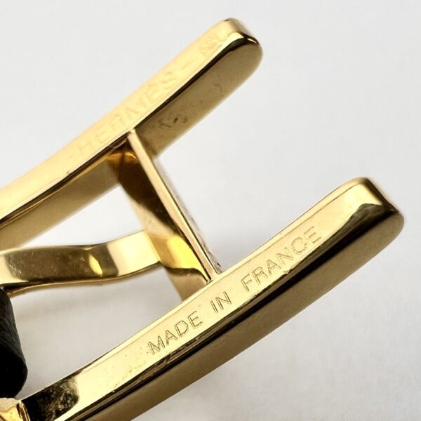 Hermes Behapi Triple Tour Black Leather Bracelet - Image 10