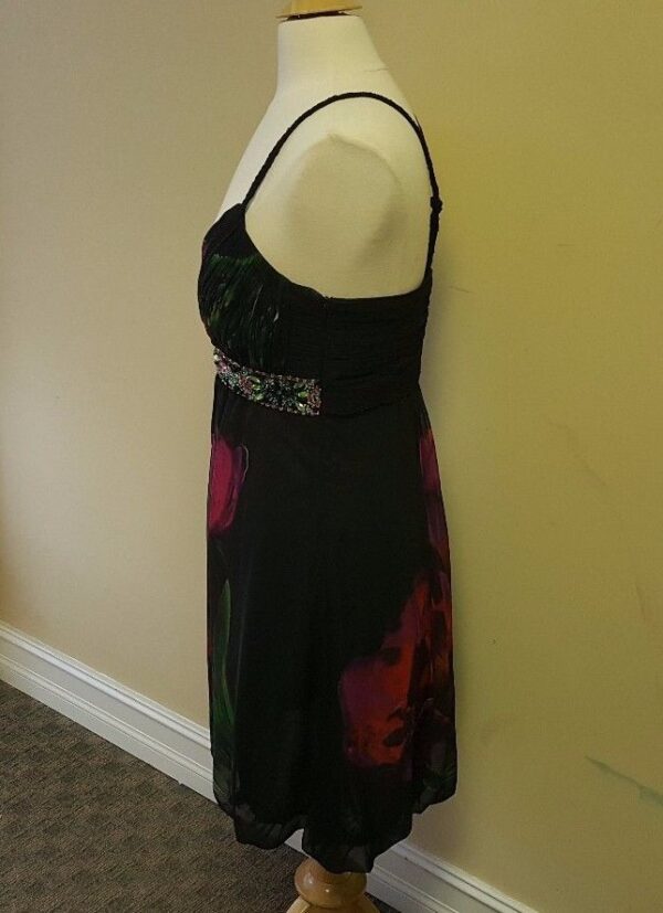 Sue Wong Black Fuschia Bead Dress Size 10 with Extra Beads NEW - Image 3