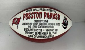 Tampa Bay Buccaneers Preston Parker Game Football